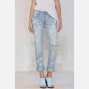 Nasty Gal The Brush Up Paint Splattered Boyfriend Jeans